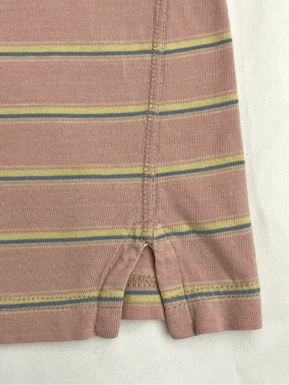 Ralph Lauren 90s Henley Striped Cream Vintage Polo Shirt 12-18M